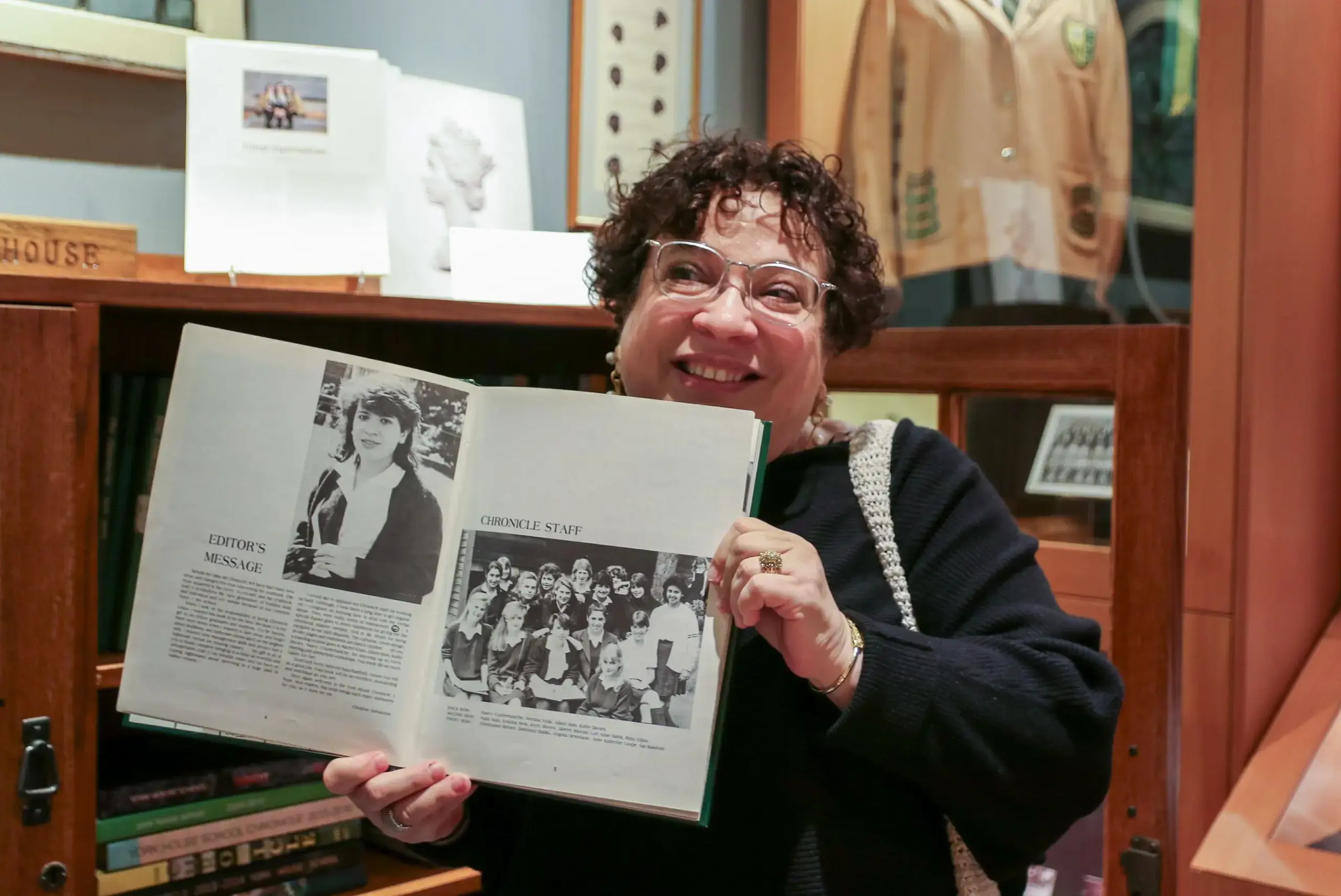 An Alum showing her year book