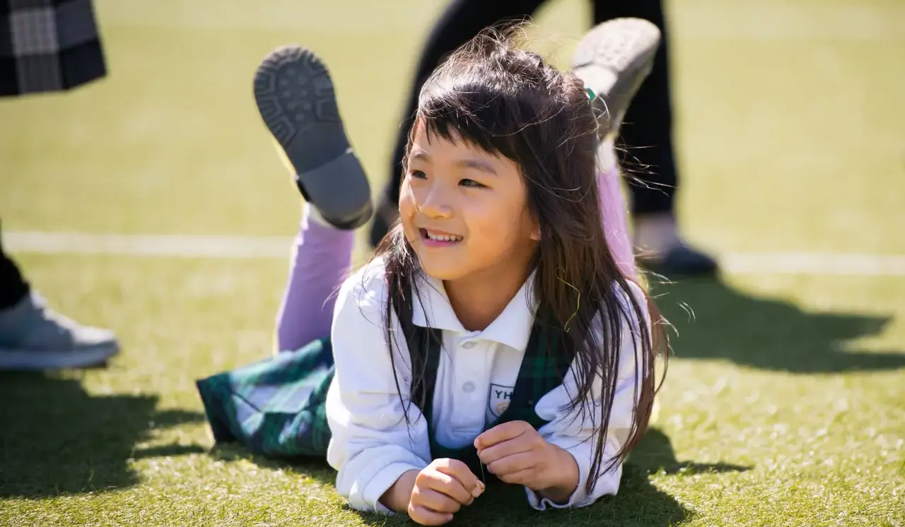 Junior student on field