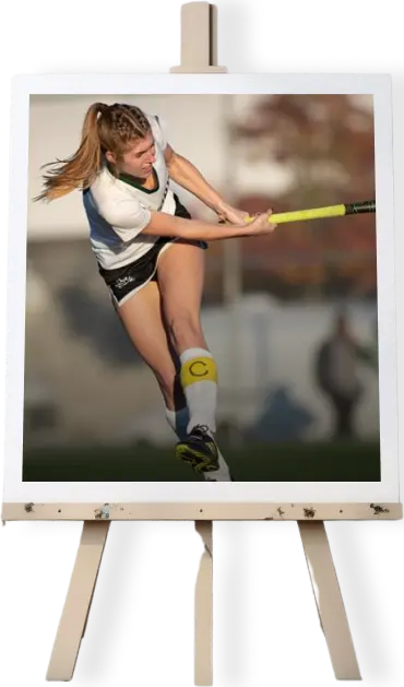 YHS senior playing in softball